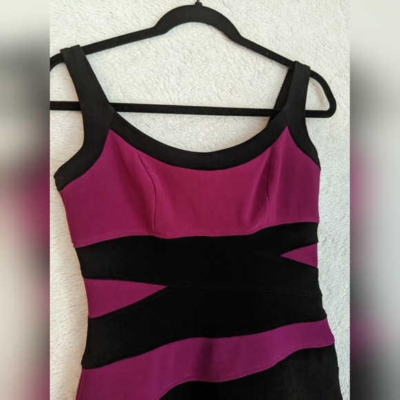 Jessica Fuchsia/Black Colour Block Dress, size 6 - Picture 7 of 7